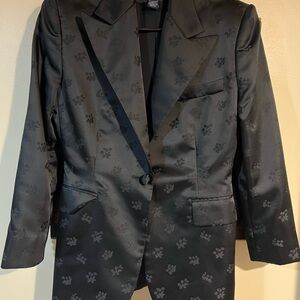 Ralph Ralph Lauren Blue Label Woman’s Blazer Floral Size 8 Black